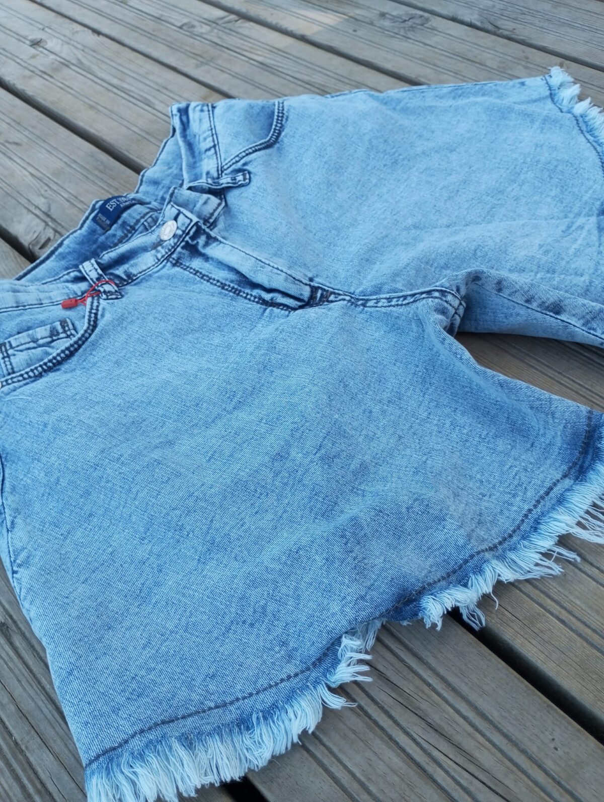 Джинсовые шорты светло синие — изображение 4