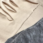 Комплект бежевая футболка + серые шорты — изображение 2