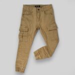 Длинные брюки с боковыми карманами бежевые