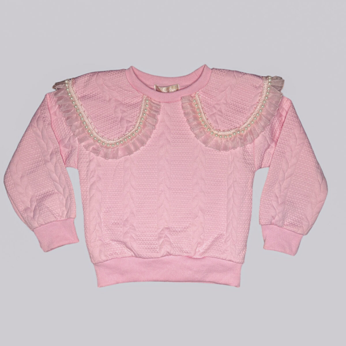 Розовая кофта с жемчугом — изображение 2