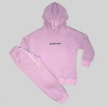 Теплый костюм худи+штаны фиолетовый